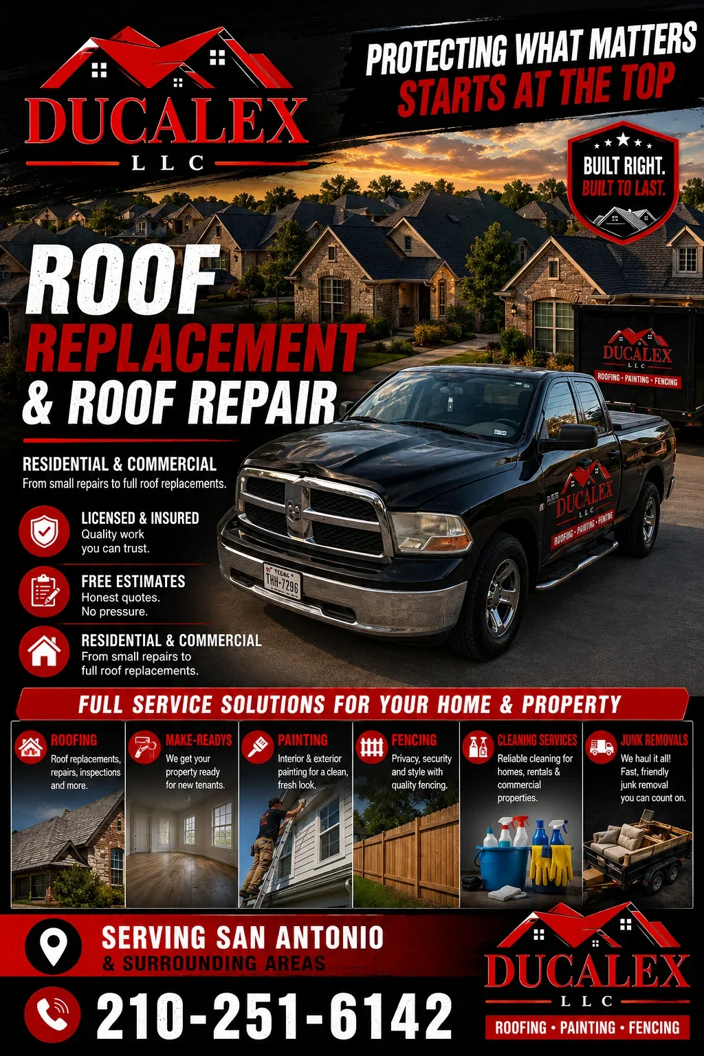 Dark asphalt shingle roof installation on multi-story brick and stone residential home